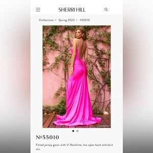 Sherri Hill Dress #55010 Color: bright fuchsia Size 00